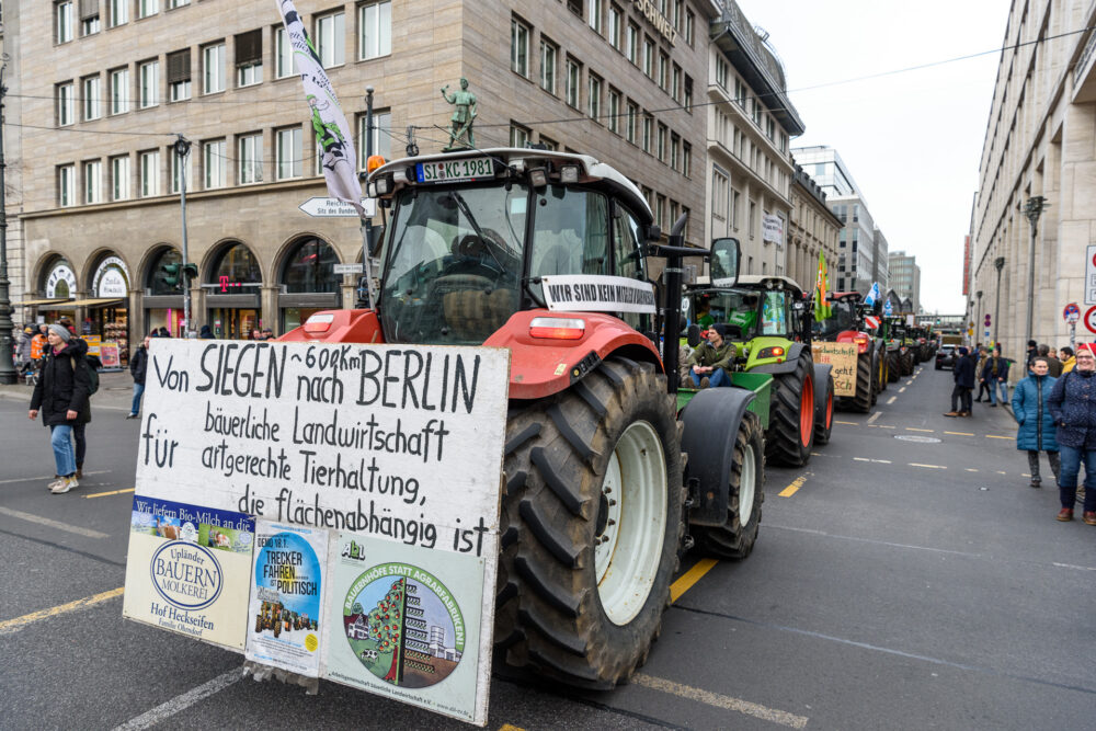 Bønder protesterer i Berlin, Tyskland