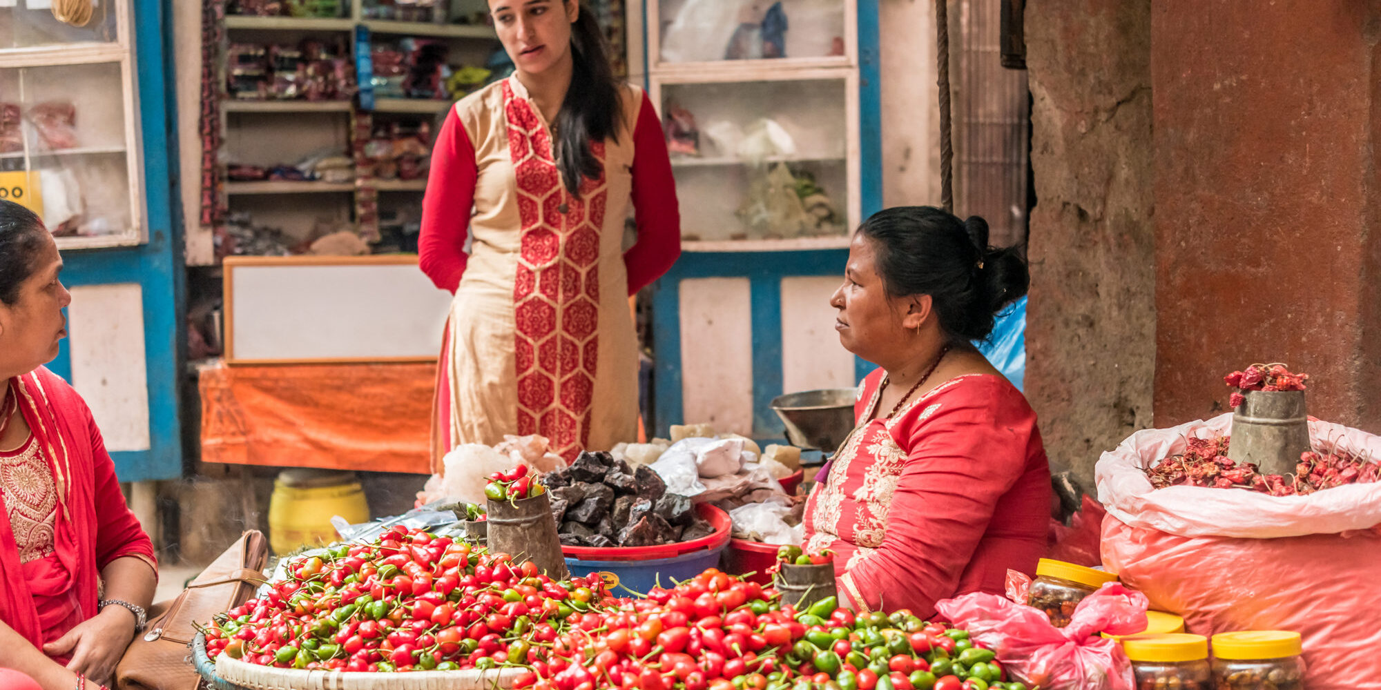 fruit market in Kathmandu
